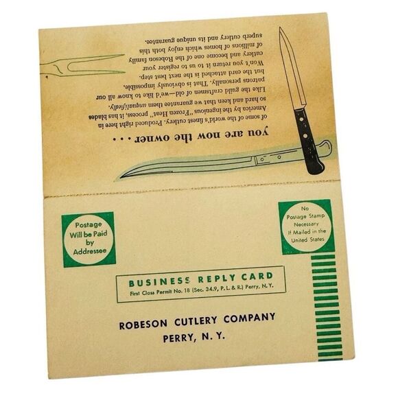 6 Robeson Shur Edge Frozen Heat 751 4.5" Blade Wood Handle Steak Knife Table Set - Picture 9 of 11